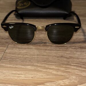 Ray-Ban Classic Black and Gold Sunglasses